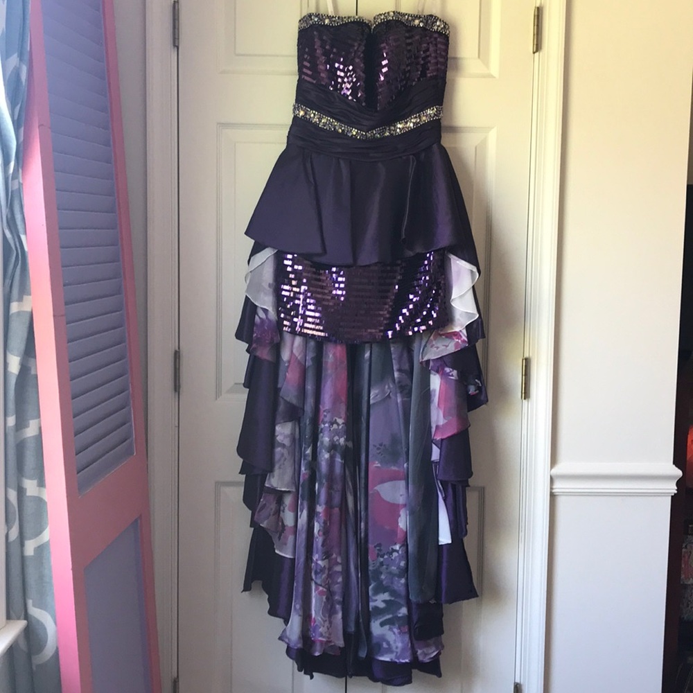 Purple Tony Bowls Evenings prom dress